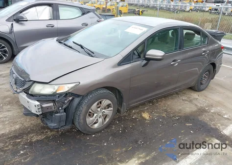 2014 Honda Civic Lx из США, поврежденный, VIN 2HGFB2F51EH515628